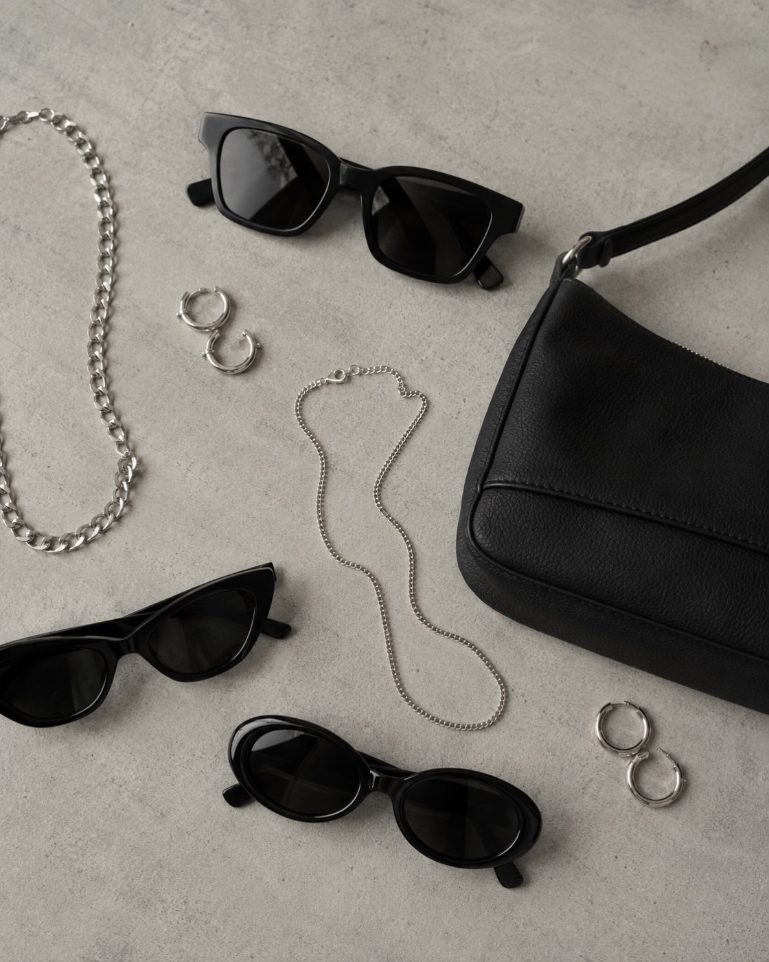 Accesorios de ML Accesorios sobre fondo gris